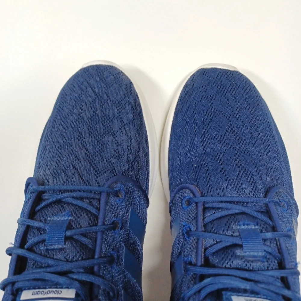 Adidas Cloudfoam Memory Foam Trainers Sneakers Tennis Shoes Navy Blue Women's  9